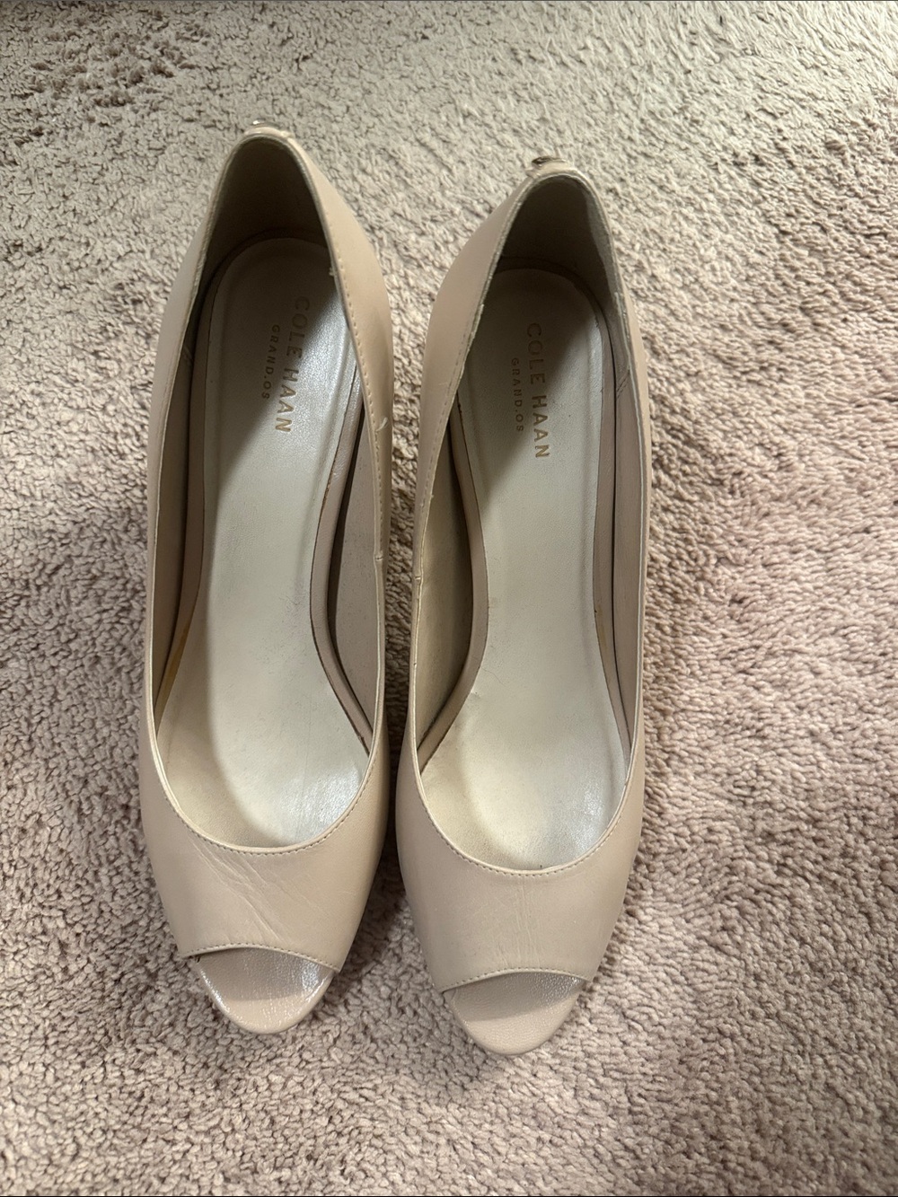 Cole Haan Women's Nude Peep-Toe Pumps